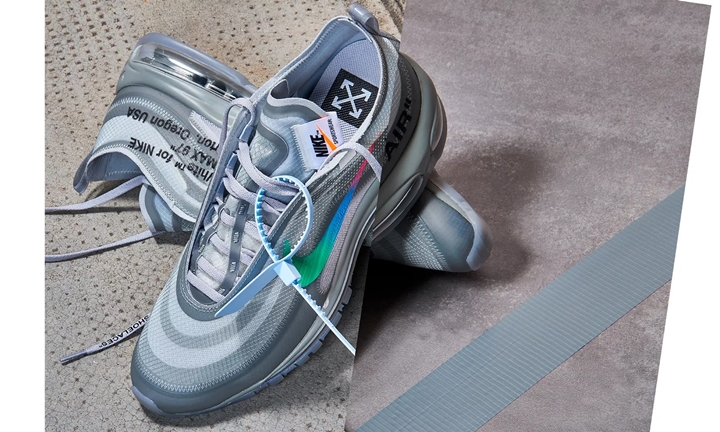 【オフィシャルイメージ】国内 10/18発売！OFF-WHITE c/o VIRGIL ABLOH × NIKE AIR MAX 97 “Wolf Grey/Menta” (オフホワイト ナイキ エア マックス 97 “ウルフグレー/メンタ”) [AJ4585-101]