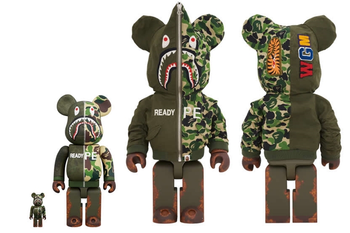 10/20発売！BE@BRICK × READYMADE x A BATHING APE 100% & 400% / 1000% (ベアブリック レディーメイド ア ベイシング エイプ)