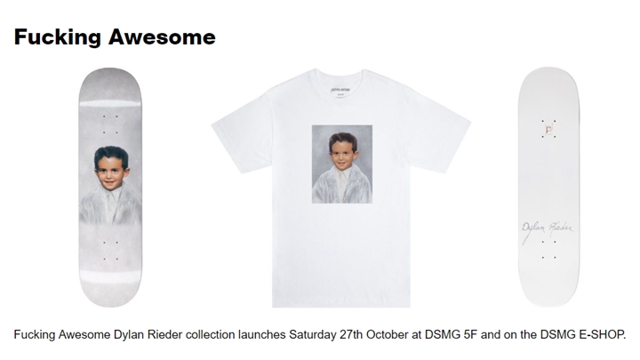 FUCKING AWESOME “Dylan Rieder Collection”が10/27発売 (ファッキン オーサム ディラン・リーダー)