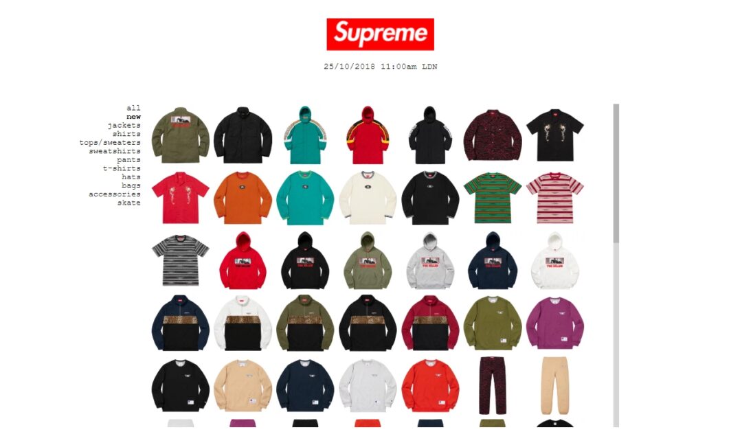 10/27発売！SUPREME × The Killer (シュプリーム ザ・キラー) & 2018 FALL/WINTER レギュラーアイテム一覧！