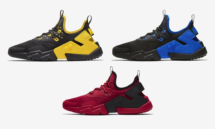 【オフィシャルイメージ】ナイキ エア ハラチ ドリフト "ツアーイエロー/リヨンブルー/ジムレッド" (NIKE AIR HUARACHE DRIFT "Tour Yellow/Lyon Blue/Gym Red") [AH7334-008,009,603]