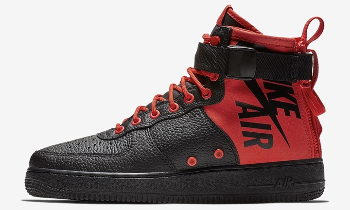 【オフィシャルイメージ】ナイキ スペシャル フィールド エア フォース 1 ミッド “ハバネロ レッド/ブラック” (NIKE SPECIAL FIELD AIR FORCE 1 {SFAF-1} MID “Habanero Red/Black”) [917753-601]