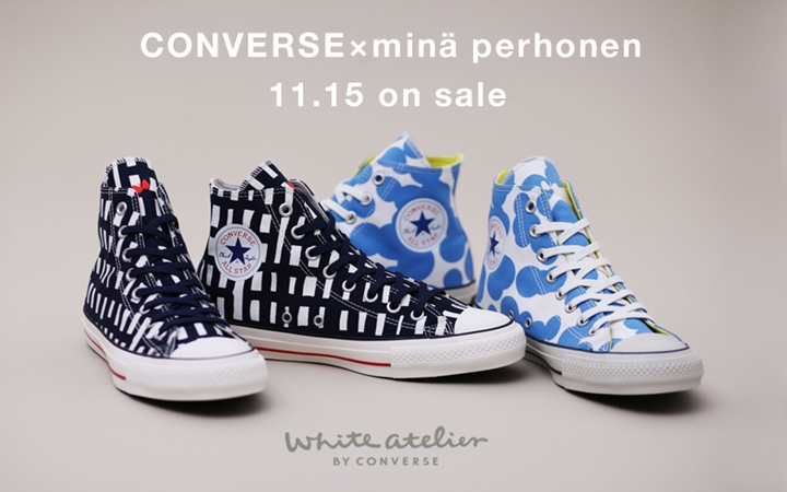 minä perhonen × CONVERSE ALL STAR 100 HI コラボが11/15発売 (ミナ ペルホネン コンバース オールスター)