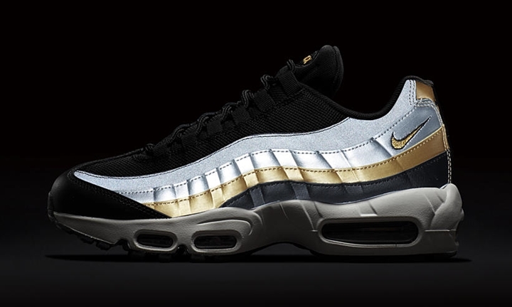 【オフィシャルイメージ】11/15発売！ナイキ エア マックス 95 "ブラック/ゴールド/シルバー" (NIKE AIR MAX 95 "Black/Gold/Silver”) [BQ4554-001]