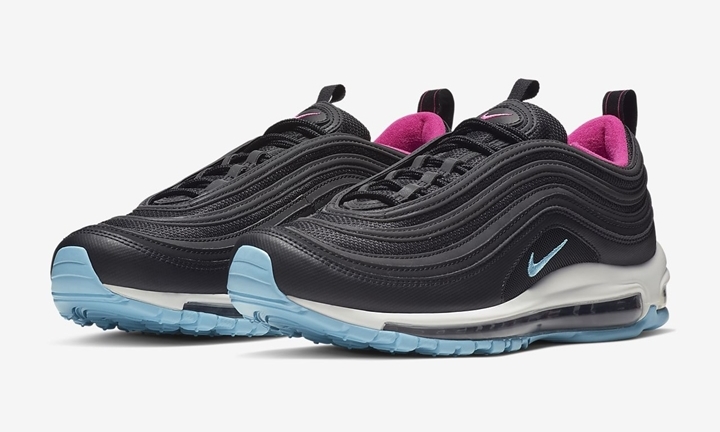 【オフィシャルイメージ】ナイキ エア マックス 97 プレミアム “ブラック/ブルー ゲイル” (NIKE AIR MAX 97 PREMIUM “Black/Blue Gale”) [BV1256-001]