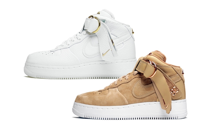 ビクター クルーズ × ナイキ エア フォース 1 ミッド CMFT "ホワイト/バケッタ タン" (VICTORY CRUZ NIKE AIR FORCE 1 MID CMFT "White/Vachetta Tan") [AO9298-100,200]