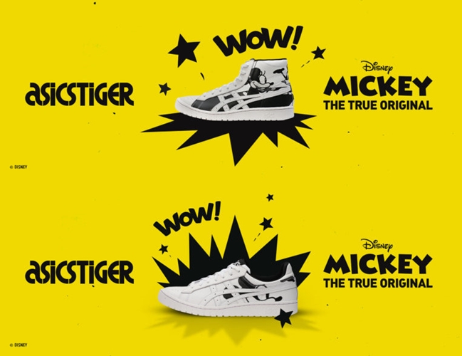 ミッキー90周年記念！"PLANE CRAZY"と呼ばれているイラストを落とし込んだASICS TIGER x DISNEY コラボが11/10発売 (アシックス タイガー ディズニー)