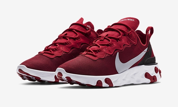 【オフィシャルイメージ】NIKE REACT ELEMENT 55 “Red” (ナイキ リアクト エレメント 55 “レッド”) [BQ6166-601]