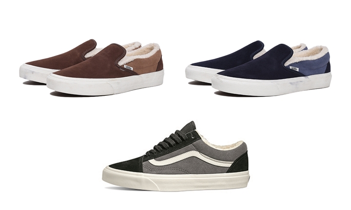 シェルパライニングを採用したVANS OLD SKOOL/CLASSIC SLIP-ON (バンズ オールドスクール クラシック スリッポン)