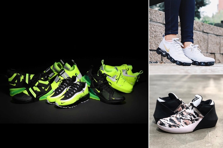 【まとめ】11/11 発売の厳選スニーカー！(NIKE “Volt” AIR FORCE 1/FORCE 270/MAX 270/MAX 95/SFAF-1)(JORDAN WHY NOT ZER0.1 LOW “Phantom/Black”)(WMNS AIR VAPORMAX 2 FLYKNIT “Pure Platinum/Metallic Gold”)