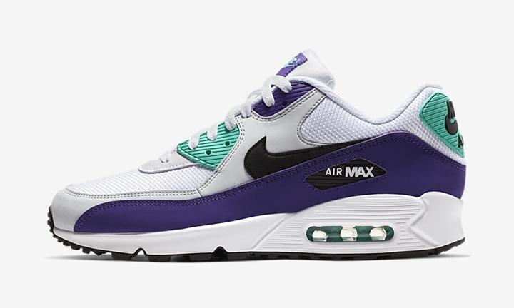 nike air max 90 essential white green pink