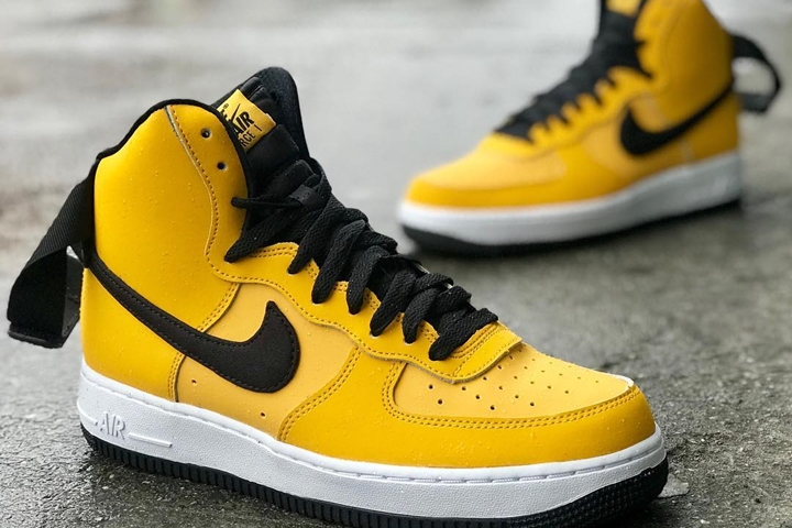 black and yellow air force 1 high