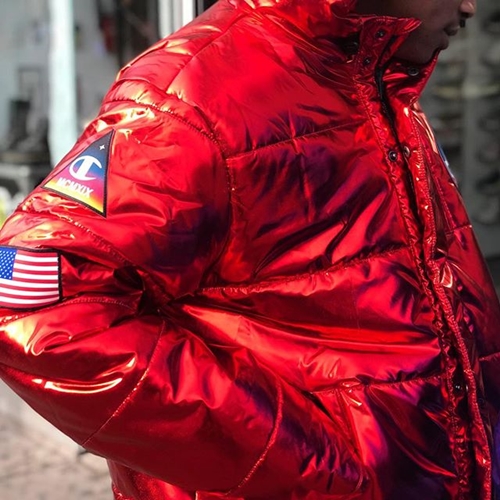 champion nasa jacket red