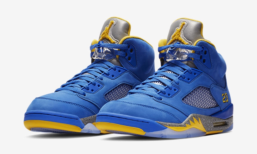 ナイキ エア ジョーダン 5 レトロ JSP "レイニー" "バーシティー ロイヤル/バーシティー メイズ" (NIKE AIR JORDAN 5 RETRO JSP "Laney" "Varsity Royal/Varsity Maize") [CD2720-400]