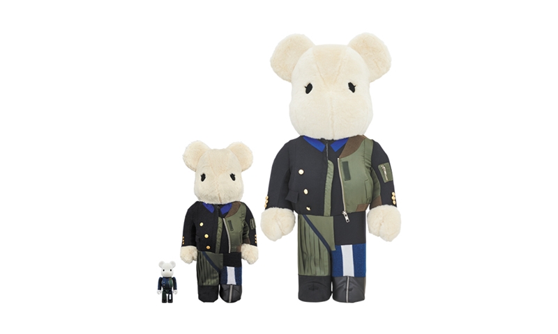 sacai × BE@RBRICK 100% & 400%/1000%がMEDICOM TOY PLUS exclusiveで12月発売 (サカイ ベアブリック)