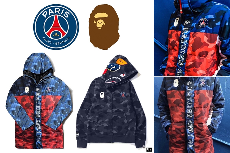 A BATHING APE × 「PSG パリ・サンジェルマン」とのコラボとされるショットが登場 (ア ベイシング エイプ)