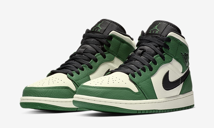 【オフィシャルイメージ】ナイキ エア ジョーダン 1 ミッド “パイングリーン” (NIKE AIR JORDAN 1 MID “Pine Green”) [852542-301]