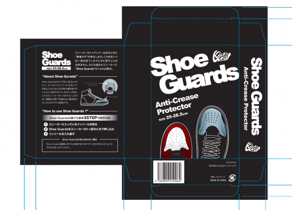 KicksWrapから本国アメリカでヒットしている”トゥアッパーしわ寄せ防止プロテクター”「Shoe Guards」が新発売！