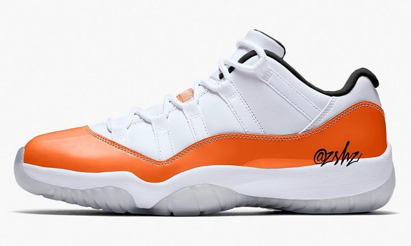 2019/5/4発売予定！ナイキ ウィメンズ エア ジョーダン 11 ロー “ホワイト/オレンジトランス” (NIKE WMNS AIR JORDAN XI LOW “White/Orange Trance”) [AH7860-106]