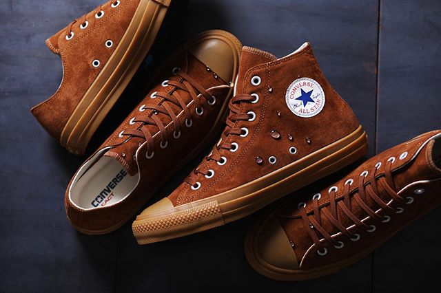 ABC-MART限定！キャメルカラーの「WOLVERINE」のスエードをアッパー全面に採用した CONVERSE ALL STAR 100 WV HI/OX (コンバース オールスター 100)