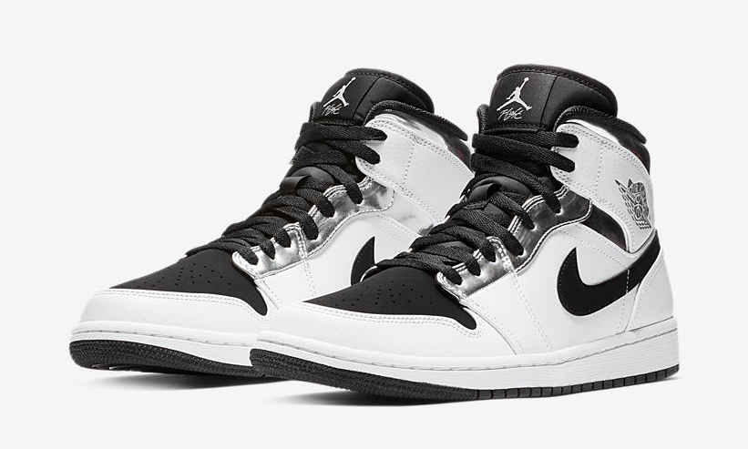 【オフィシャルイメージ】ナイキ エア ジョーダン 1 ミッド “ホワイト/ブラック/シルバー” (NIKE AIR JORDAN 1 MID “White/Black/Silver”) [554724-121]
