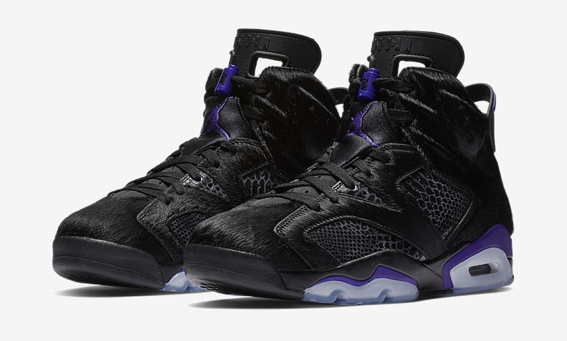 black and purple jordan 6