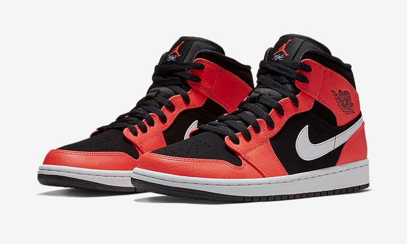 【オフィシャルイメージ】ナイキ エア ジョーダン 1 ミッド “ブラック/インフラレッド 23” (NIKE AIR JORDAN 1 MID “Black Infrared 23”) [554724-061]