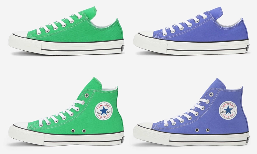 CONVERSE ALL STAR 100 COLORS OX/HI に新色「グリーン/パープル」が登場 (コンバース オールスター)