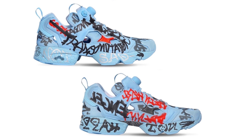 VETEMENTS 2019 S/S × REEBOK GRAFFITI INSTAPUMP FURY 2.0 “Blue” (ヴェトモン リーボック インスタ ポンプ フューリー “ブルー”)