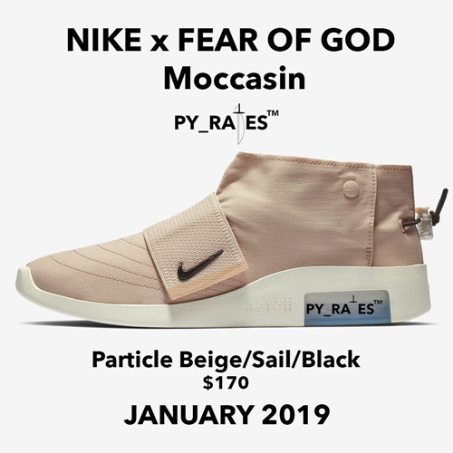 2019年1月発売予定！フィア オブ ゴッド × ナイキ モカシン "ベージュ/セイル/ブラック" (FEAR OF GOD NIKE MOCCASIN "Beige/Sail/Black")