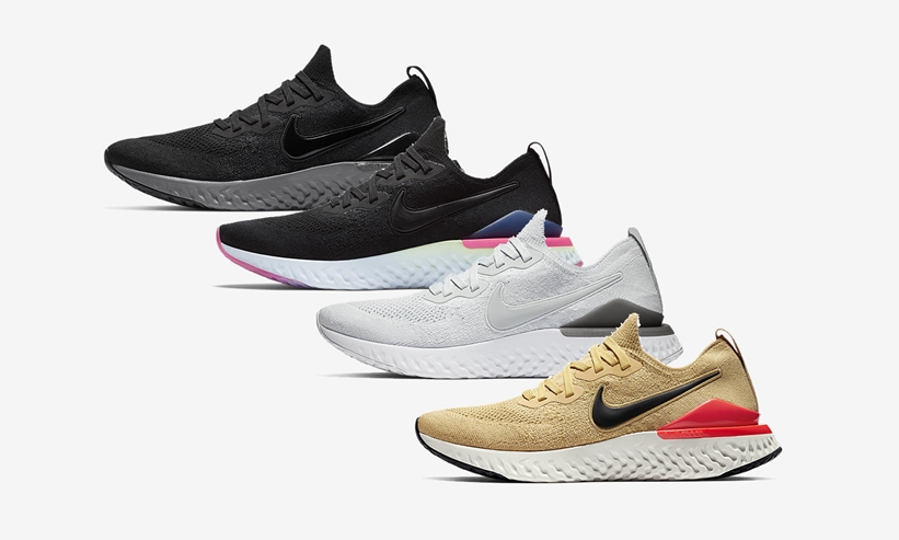 【オフィシャルイメージ】1/31発売！ナイキ エピック リアクト フライニット 2 4カラー (NIKE EPIC REACT 2 FLYKNIT) [BQ8928-001,003,004,700]