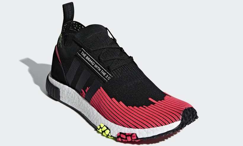 2019年春モデル！adidas Originals NMD_RACER PRIMEKNIT {PK} “Core Black/Shock Red” (アディダス オリジナルス エヌエムディー レーサー プライムニット “コアブラック/ショックレッド”) [BD7728]