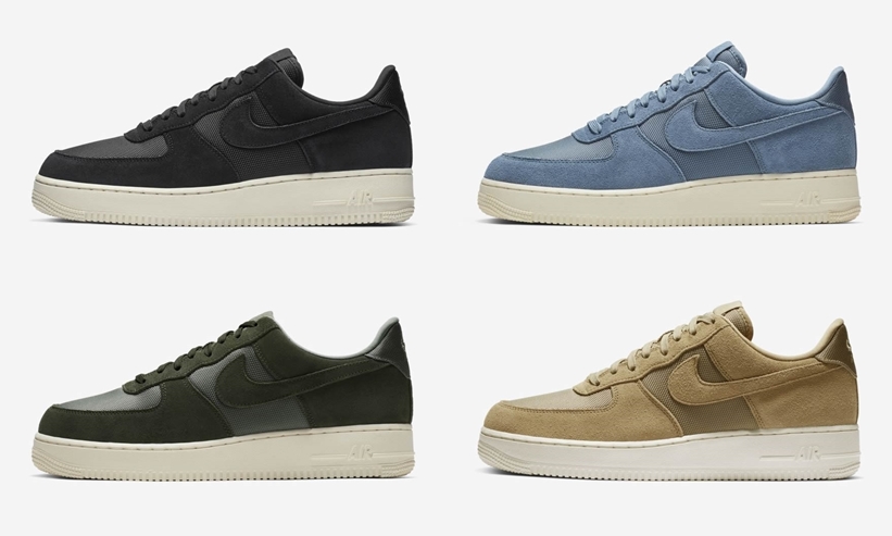 【オフィシャルイメージ】ナイキ エア フォース 1 ロー 07 1 4カラー (NIKE AIR FORCE 1 LOW 07 1 “Black/Parachute Beige/Mineral Spruce/Thunderstorm”) [AO2409-001,200,300,400]