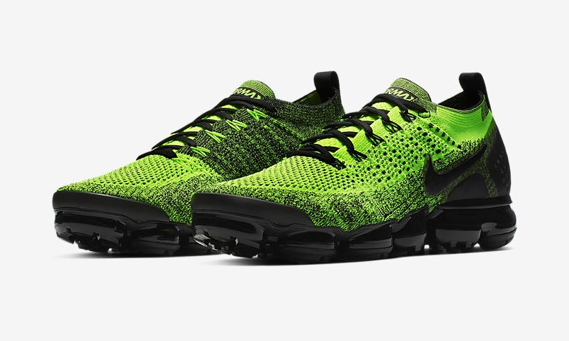 【オフィシャルイメージ】ナイキ エア ヴェイパーマックス 2 フライニット “ネオングリーン/ブラック” (NIKE AIR VAPORMAX 2 FLYKNIT “Neon Green/Black”) [942842-701]