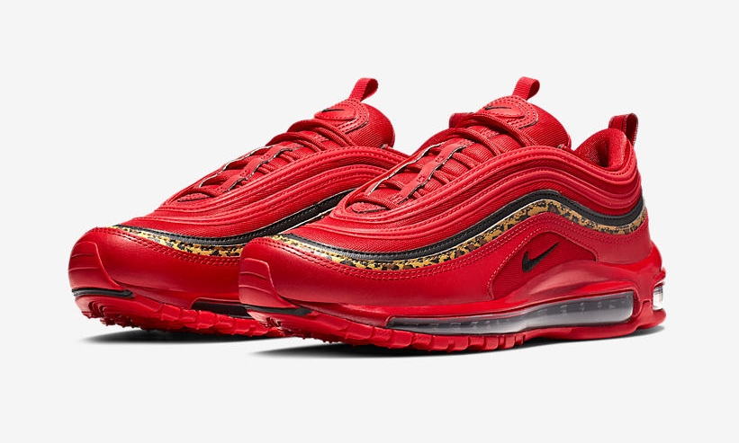97 NIKE WMNS AIR MAX 97 Leopard Black University Red BV6113 001 600 Fullress