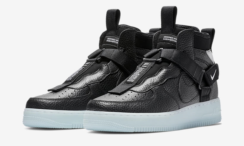 2/8発売予定！ナイキ エア フォース 1 ユーティリティ ミッド “ブラック/ハーフブルー” (NIKE AIR FORCE 1 UTILITY MID “Black/Half Blue”) [AQ9758-001]