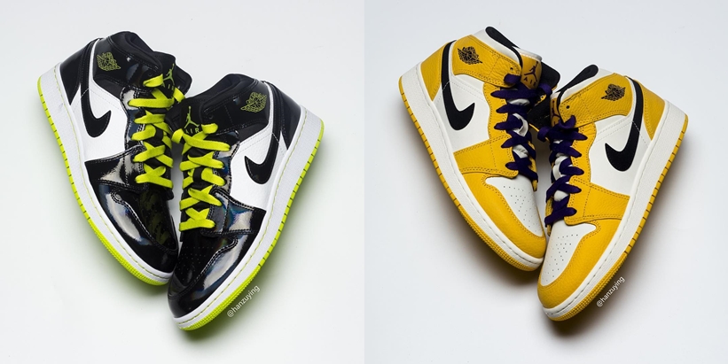 ナイキ ウィメンズ GS エア ジョーダン 1 ミッド SE “ブラック/イエロー” “イエロー/ホワイト” (NIKE WMNS GS AIR JORDAN 1 MID SE “Black/Yellow” “Yellow/White”) [BQ6931-003,700]