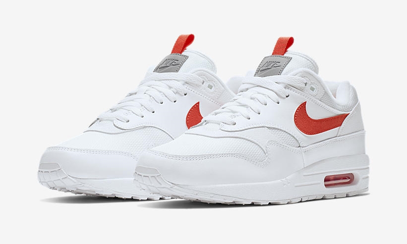 nike air max 1 orange and white