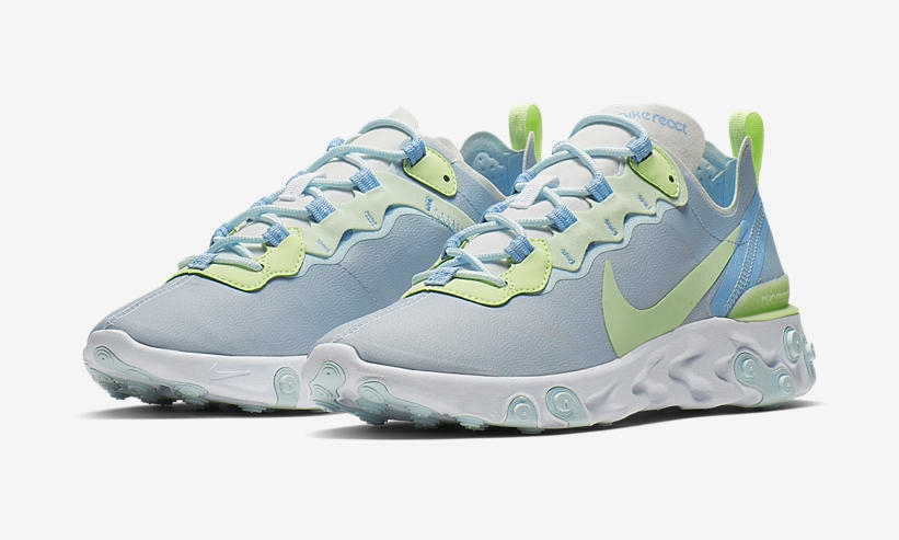 【オフィシャルイメージ】NIKE WMNS REACT ELEMENT 55 “White/Frosted Spruce” (ナイキ ウィメンズ リアクト エレメント 55 “ホワイト/フロステッドスプルース”) [BQ2728-100]