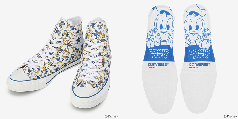 ドナルドダック × コンバース コラボ！CONVERSE ALL STAR 100 DONALD DUCK PT HIが2月発売 (コンバース オールスター 100 ドナルドダック PT HI)