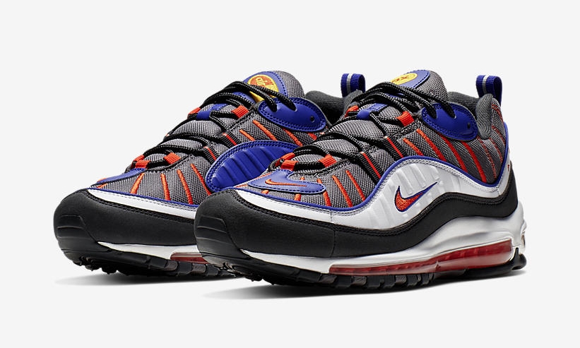 【オフィシャルイメージ】4月発売予定！ナイキ エア マックス 98 “ガンスモーク/チームオレンジ” (NIKE AIR MAX 98 “Gunsmoke/Team Orange”) [640744-012]