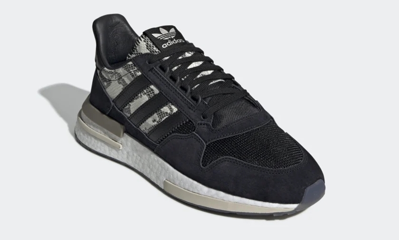 スネークスキンを使用したadidas Originals ZX500 RM “Core Black” (アディダス オリジナルス RM “コアブラック” Snake) | Fullress