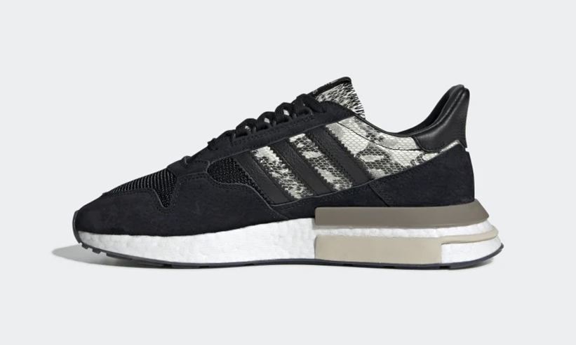 スネークスキンを使用したadidas Originals ZX500 RM “Core Black” (アディダス オリジナルス RM “コアブラック” Snake) | Fullress