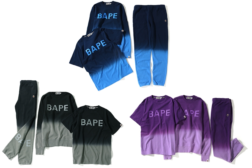 A BATHING APEからグラデーションによる濃淡で軽やかで明るい印象の「BAPE GRADATION」が2/9発売 (ア ベイシング エイプ)