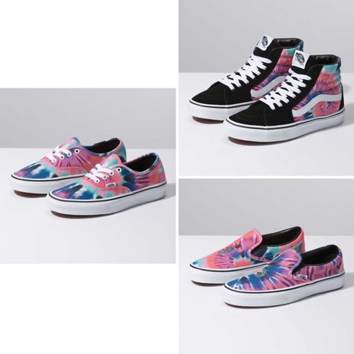 VANS “Tie Dye Pack” AUTHENTIC/SK8-HI/SLIP-ON (バンズ “タイダイ パック” オーセンティック/スケートハイ/スリッポン)