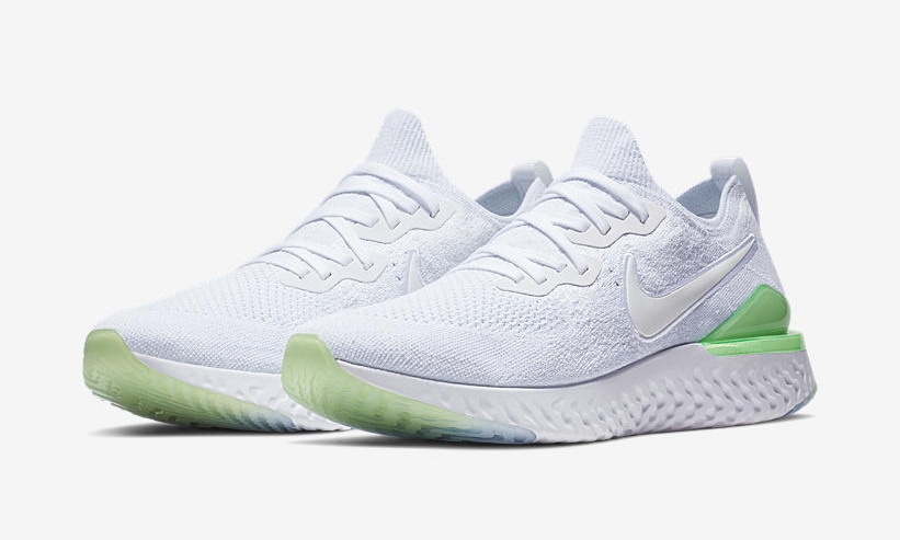 【オフィシャルイメージ】ナイキ エピック リアクト フライニット 2 “ホワイト/ライムブラスト” (NIKE EPIC REACT 2 FLYKNIT “White/Lime Blast”) [BQ8928-100]