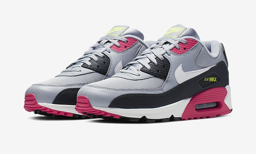 【オフィシャルイメージ】ナイキ エア マックス 90 エッセンシャル “グレー/ブラック/ピンク” (NIKE AIR MAX 90 ESSENTIAL “Grey/Black/Pink”) [AJ1285-020]