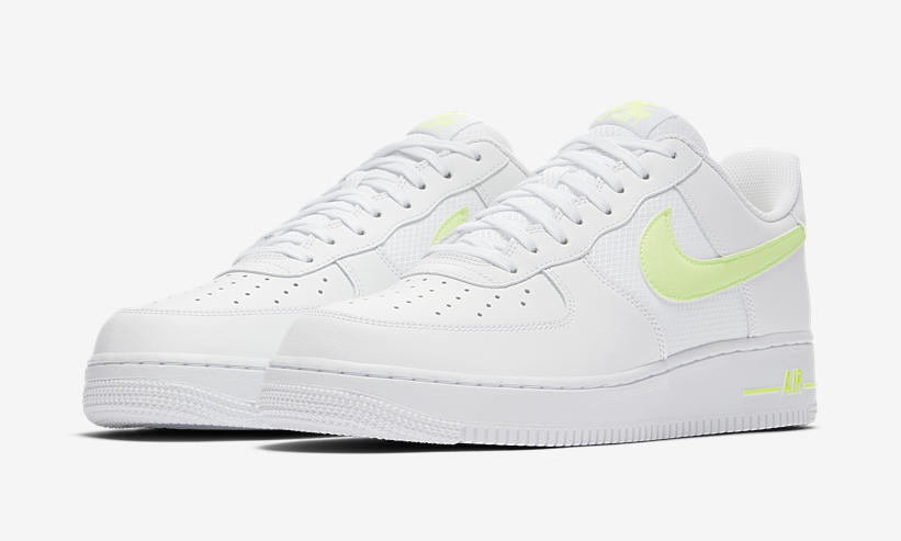 【オフィシャルイメージ】ナイキ エア フォース 1 07 ロー “ホワイト/ライム” (NIKE AIR FORCE 1 07 LOW “White/Lime”) [CD1516-100]