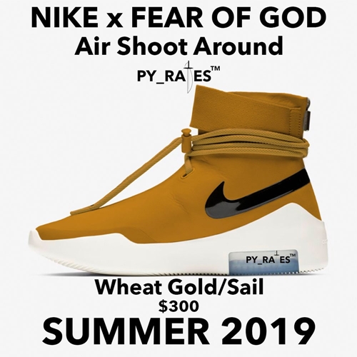 【2019年夏発売予定】ナイキ エア フィア オブ ゴッド シュート アラウンド “ウィートゴールド/セイル” (NIKE AIR FEAR OF GOD SHOOT AROUND “Wheat Gold/Sail”)