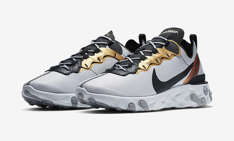 【オフィシャルイメージ】NIKE REACT ELEMENT 55 “Pure Platinum/Black” (ナイキ リアクト エレメント 55) [CD7627-001]